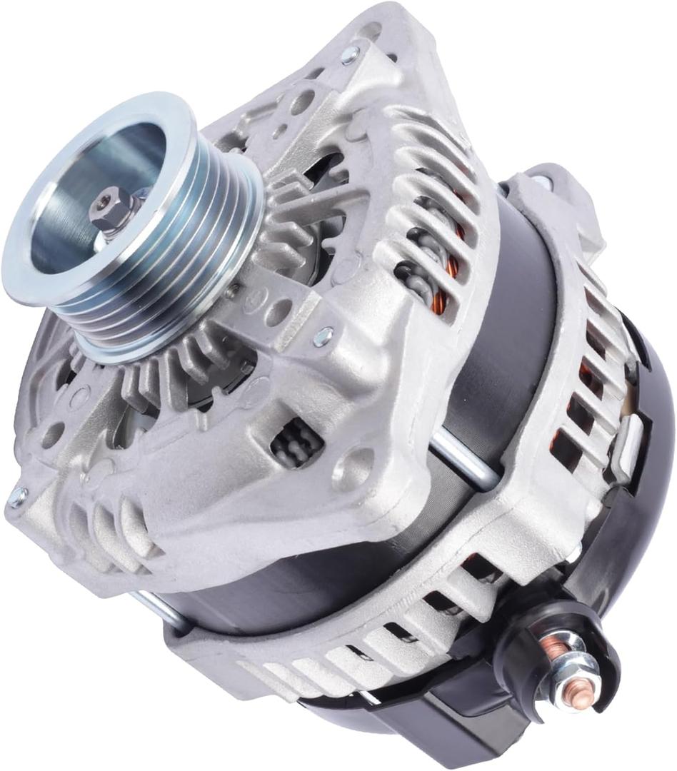 Alternator Compatible with 15 16 17 18 19 20 F-150 5.0L V8, Alternator Replacement 1042110080 1042110081 44000 42103 FL3T10300JA FL3Z10346G HL3710300FA HL3Z10346F, 240 Amp 6-Groove Pulley
