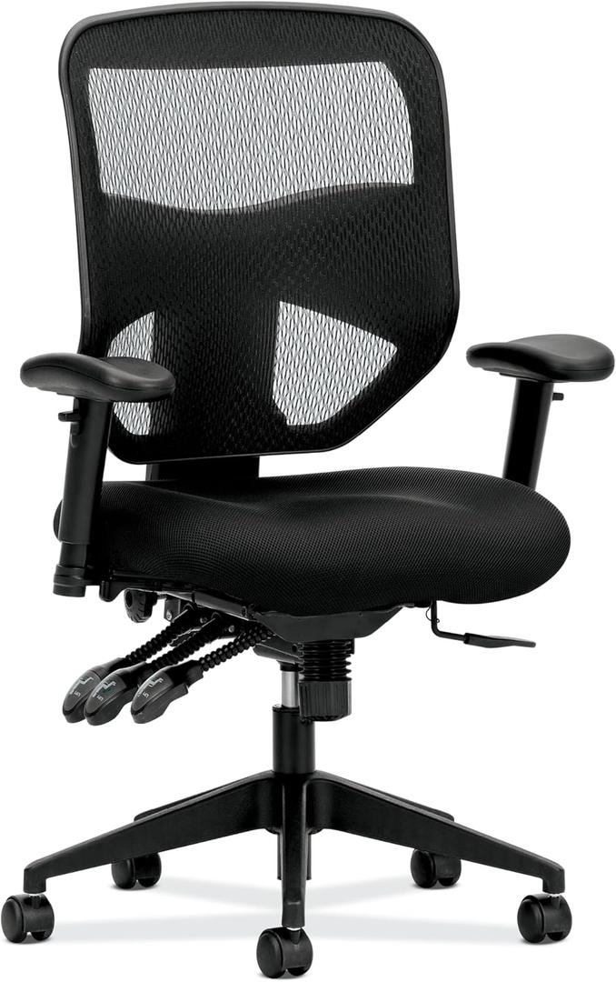 HON Prominent Mesh Ergonomic Office Chair with Adjustable Arms, Back Support, 360 Swivel Task Chair for Computers, Desk, Home Office, ASynchro-Tilt Recline, Black HON Prominent Mesh Ergonomic Office Chair with Adjustable Arms, Back Support, 360 Swivel Task Chair for Computers, Desk, Home Office, ASynchro-Tilt Recline, Black