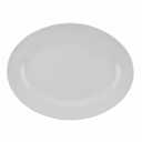 G.E.T. OP-618-W White 18" x 13.5" Oval Platter, Break Resistant Dishwasher Safe Melamine Plastic, Milano Collection