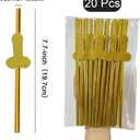 5 x 20-Pack Novelty Cutout Disposable Paper Straws (Gold) | 7.7-inch disposable party straws, fun cocktail decor, great for bachelorette, hen night and girls adult parties