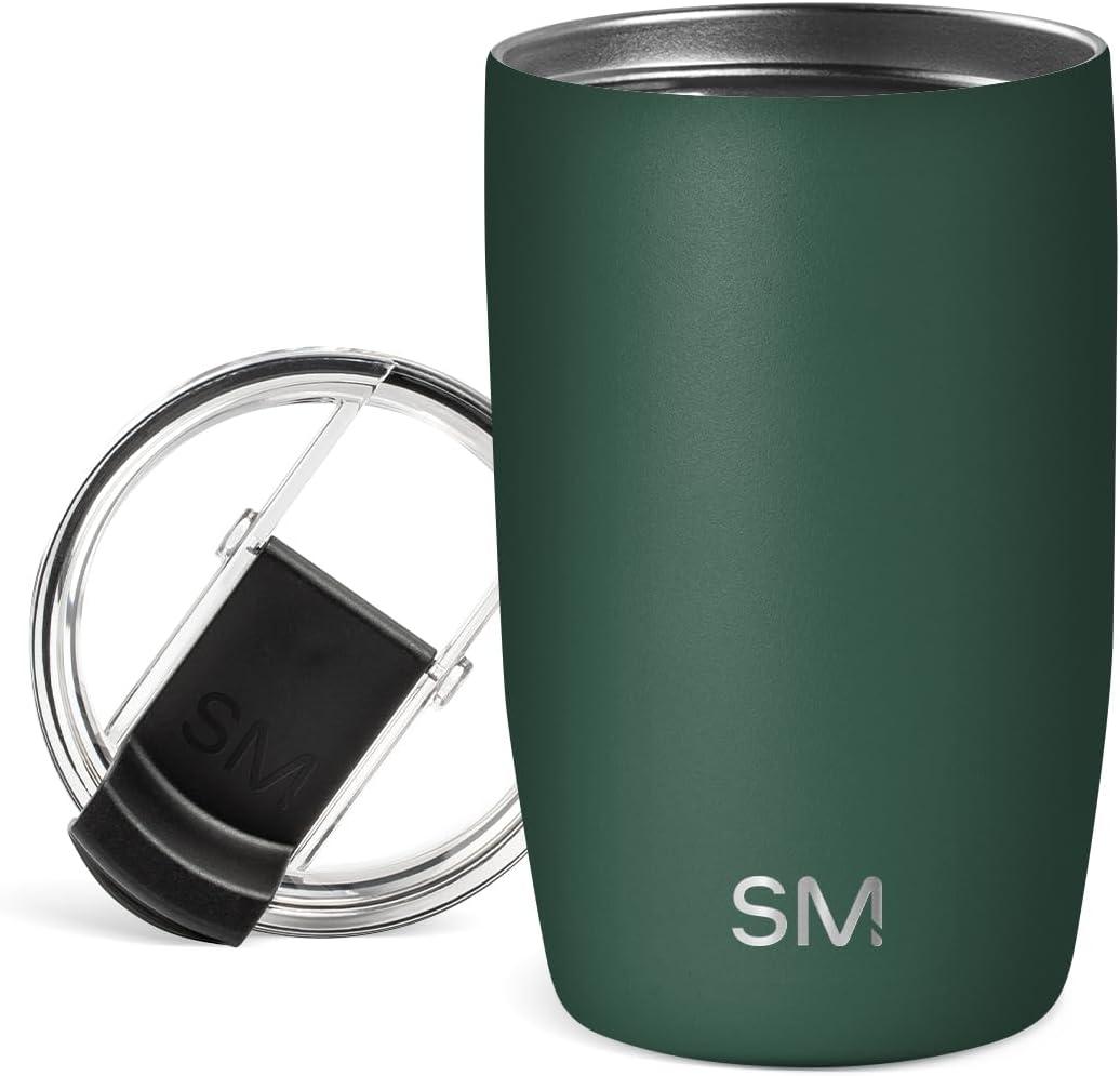 Simple Modern Voyager Tumbler with Flip Lid | Travel Coffee Mug | Insulated Stainless Steel Cold Brew Iced or Hot Coffee Cup | Gifts for Women Men Her Him | 12oz, Forest