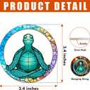 Yoga Christmas Ornament - Sea Turtle Meditating Zen Gifts for Women, Yoga Lovers, Instructors, Teachers, Mom, Friend - Meditation Acrylic Christmas Ornament