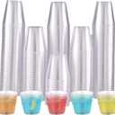 JOLLY CHEF 500 Plastic Shot Glasses 2 oz Disposable Cups 2 Ounce Plastic Shot Cups Ideal Plastic Tumbler Perfect for Halloween, Thanksgiving, Christmas Party