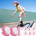 WayEee Kids Bike Helmet Set Skateboard Knee Pads, Helmet Pad Set Protective Gear Set Adjustable for Girls Kids 3-14 Helmet Elbow Pads Wrist Guards for Sport Cycling Bike Roller Skating Scooter