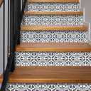 funlife 3 Strips Peel and Stick Stair Risers Stickers, Self Adhesive Vinyl Stair Stickers Decals, Staircase Murals Decor for Steps, 39.37"X7.09", Clover