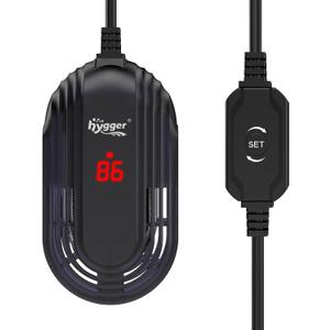 hygger Small Aquarium Heater, 100W Submersible Betta Fish Tank Heater with Adjustable Temperature External Controller, Turtle Heater with LED Display for up to 20 Gallon Tanks