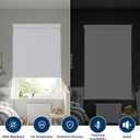 100% Blackout Roller Shades Cordless Blinds for Indoor Windows,Free-Stop Window Shades Pull Down,Thermal Insulated Fabric UV Protection,Blackout Window Guard Blinds for Home,Office,White,34" W x 72" H