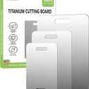 3Pcs Titanium Cutting Boards For Kitchen, 100% Pure Cut Titanium Cutting Board, Food Grade Quality, Double-sided non-toxic, Easy To Clean, Dishwasher Safe And Will Not Absorb Odors ((12L*9W)+(14L*10W)+(18L*12W))
