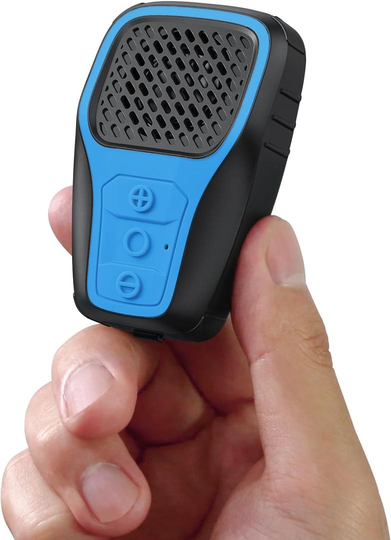 INGA Wearable Bluetooth Speaker, IP67 Waterproof Clip-on Mini Portable Speakers, Wireless Clip Speaker with Built-in Mic, Hands-Free Music and Calls for Work/Riding/Golf/Outdoor(Blue)