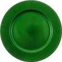 Green Beaded Chargers (PACK of 12) Green Charger Plates Set of 12 Polypropylene Material, Xmas Charger Plates Charger & Service Plates (Green Beaded)