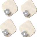 Strong Adhesive, Waterproof Adhesive Hooks, with Strong Load Capacity, Premium ABS Plastic, Easy Installation, Stylish Design, 4PCS, Wall Hangers with No Drill, for Kitchen (White)