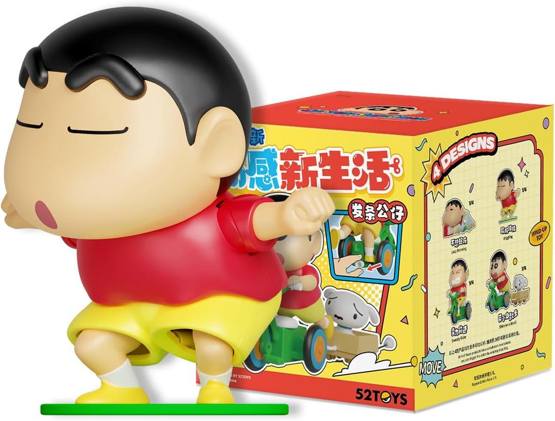 52TOYS Crayon Shinchan Dynamic Shin-Life Blind Box, 1PC Action Figure Collectible Toy Kawaii Creative Gift Room Decor Desktop Decoration, Gift for Birthday Party