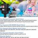 SP0714T Top-Mount Multiport Valve Compatible with Hayward Above-Ground Pro or VL Series Sand Filters, 7-Positions Sand Filter Valve with 1-1/2-Inch Fip Ports Replace SP0714T SP714A SP0714tx