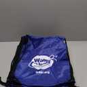 Medium Blue drawstring bag, white logo, 10 pack