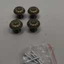 Antique Jewelry Box Pull Handle 4-Pack Retro Bronze Round Flower Pattern Pull Knobs & Mounting Screws for Cabinet Drawer Cupboard Wardrobe (1.1 x 1.0 inch)