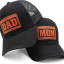 Mom and Dad Hats New Mom Dad Gifts for Dad Adjustable Baseball Caps Parents Gifts for Couples Black