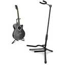 EASTROCK Guitar Stand - Guitar Stands Floor Adjustable Folding Guitar Stand for Acoustic Electric Bass Guitar Banjo Mandolin, Black Tripod with Foam Padding & Non-Slip Feet (1PACK)