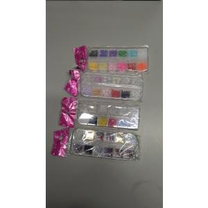 4 Boxes 3D Nail Charms Kit Rhinestones Colorful Crystals Clear Multi Shape Half Round Pearls Butterfly Diamond White Pink Craft Supplies DIY Accessories
