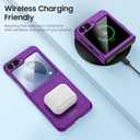 6 x GooseBox for Samsung Galaxy Z Flip 6 Case with Screen Protection,Z Flip 6 Slim HD Clearly Case Ultra-Thin Anti-Scratch Shockproof Phone Case(Purple)