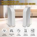 2 Pack End Caps for Baseboard Heater Covers, Includes Silicone Left and Right Radiator Cover, Fits Most Standard Baseboard Heaters, Easily Trim to Fit, Durable, Efficient Design (Height 7.75 inches)