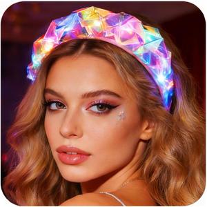 CAKURE Light Up Headbands Led Headband Glow Costume Hair Accessories for Women and Girls