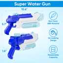 WOLKEK Water Guns for Kids Adults, 4 Pack 400CC Long Range High Capacity Squirt Guns Toy, Pool Toys Water Toys for Swimming Pool Beach Sand Outdoor, Summer Gifts for Boys Girls