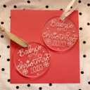 MEYA Set of 15pcs High Clear Blank Acrylic Discs,Acrylic Round Sheet with Hole 1/8" for Keychains, Jewelry DIY Crafts (4.0")