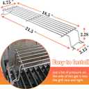 Grill Warming Rack for Weber Spirit Grill 69866 Warming Rack Spirit I & Spirit II 200 Series, with Up Front Controls (2013 - Newer)21.5 '' Stainless Steel Grill Upper Rack for Weber 7640/69866