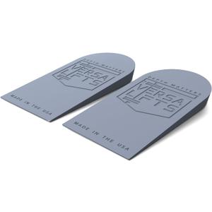 Strength Heel Lift Inserts (Pair) (Medium) - Ideal for Bodybuilding, Olympic Lifting, Squats, Leg Press (Gray)