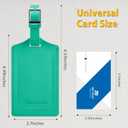 Travelambo Luggage Tags for Suitcases PU Leather Travel Tags Bag Tags Privacy Protection Travel Essentials