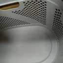 Mind Reader 40L Laundry Basket, Clothes Hamper, Premium Wicker Design, Plastic, Ivory, Single