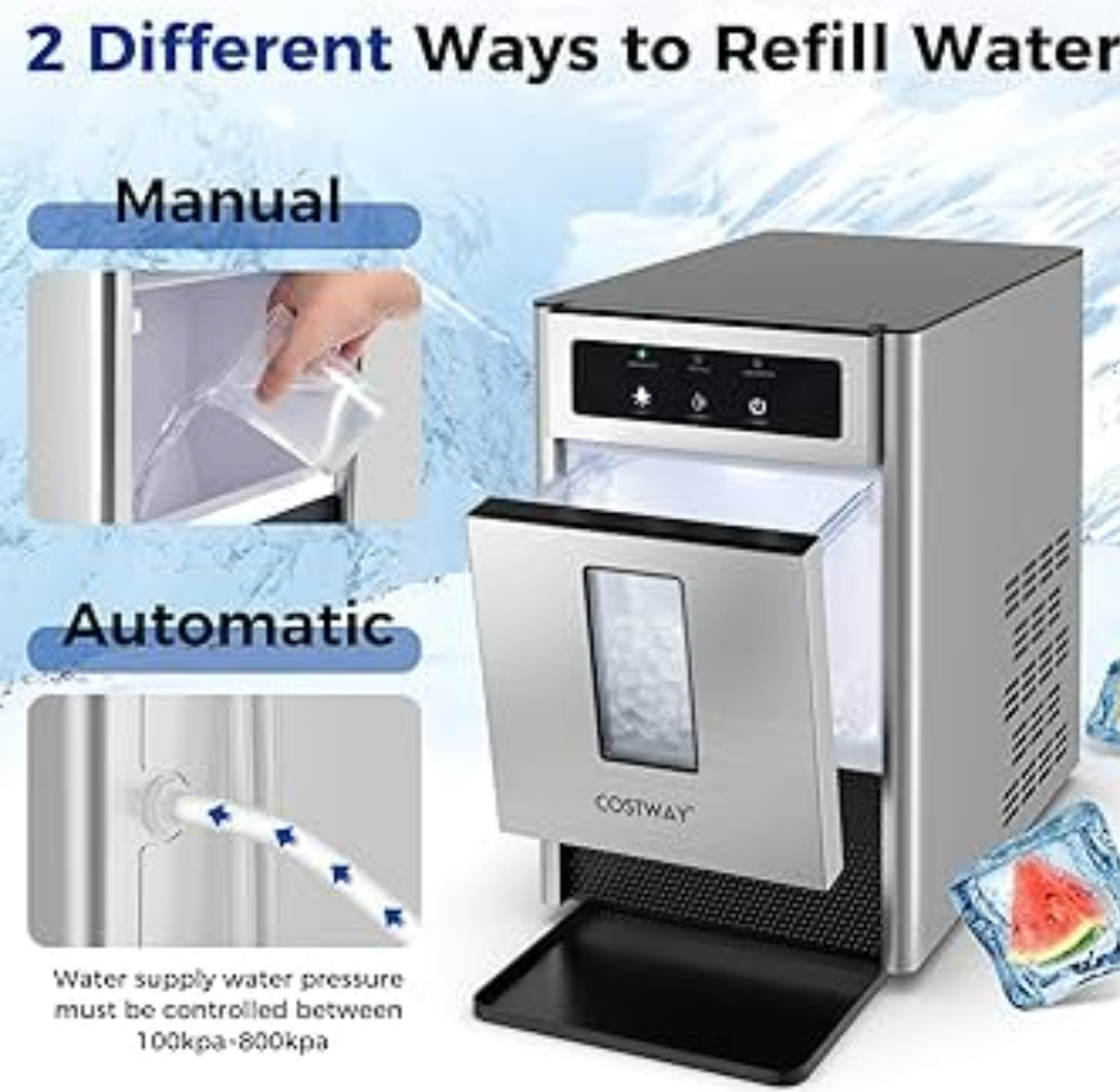Nugget Ice Maker Countertop, 40 Lbs/24H Soft