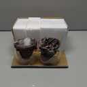 Glass Caviar Serving Set with 4 Pcs Mother of Pearl Spoons 3.2 Inch Caviar Dish Chiller Server Set with Ice Holder for Egg, Ice Cream, Coffee, Restaurant Serving