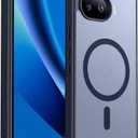 SPIDERCASE Magnetic for Google Pixel 10A Case, Military Grade Drop Protection Slim Translucent Matte Shockproof Anti-Fingerprint Phone Case for Pixel 10A, Blue