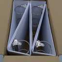 White 3 Ring Binder 3 Inch Heavy Duty Large Binder with Clear View Cover for Office and School, Big Rings Hold up to 625 Sheets of 8.5 x 11 Inch Paper, 4 Pack