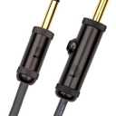 DAddario Accessories Custom Series Circuit Breaker Guitar Cable - Momentary Kill Switch Instrument Cable with  Inch Ends - On/Off Switch for Silent Instrument Changes - Straight, 15 feet