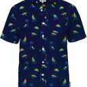 Tipsy Elves LGBT Pride Button Down Shirts for Men - Casual Mens Rainbow Shirts - Gay Pride Short Sleeve Shirts (XX-Large, Pride Paradise (Navy))
