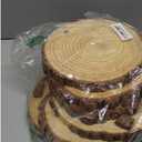 6 PCS 8-9 Inch Natural Wood Slices, Unfinished Pine Wood Slices with Barks for DIY Crafts, Christmas Rustic Wedding Ornaments and Centerpieces,by GNIEMCKIN
