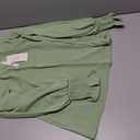 EVALESS Blouses for Women Dressy Casual Pleated Long Sleeve Tops Asymmetrical V Neck Business Work Shirts Size Large