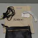 Kattee Leather Small Crossbody Shoulder Bags Purse for Women Trendy, Designer Handbag Pouch Clutch with Wristlet (Black)