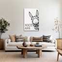 Nice Asspicture for Bathroom Funny Nice Ass Black and White Donkey Canvas Posters Vintage Farmhouse Home Humor Print Paint Cheeky Home Interest Animals Toilet Wall Decor 12x18inch Unframed