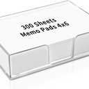 300 Sheet 4x6 Memo Holder Desk Notepad Tray Pad Paper Memo Sheets Non Sticky Memo Pads 4x6 Acrylic Notepad Holder for Desk School Organization Planning（Internal Size: 3.97 × 5.78 Inch）