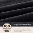 Molithe 100% Wool Blanket, 62" x 86", Warm, Thick, Military, Camping Gear, Large