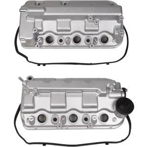 Aluminium Front Rear Engine Valve Cover Compatible with Honda Odyssey Ridgeline Pilot Accord Crosstour 2008-2017 for Acura RDX TL 2012-2015 3.5L V6 Replaces 12310-R70-A00 12320-R70-A00