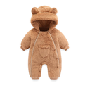 Newborn Baby Bear Outfit Suit Girls Boys Fleece Jumpsuit Romper Hooded Coat Winter Clothes Outwear Snowsuit, 59