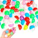 Honoson 500 Pcs Vending Machine Capsules 1.1" Gumball Machine Capsule Small Empty Toy Capsules Clear Colored Plastic Gumball Machine Containers for Toy Candy Party Favors (Translucent Colors, Round)