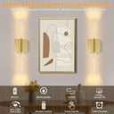 28 Battery Operated Wall Sconces Set of 2, 8000mAh Rechargeable Battery Powered Wall Light with No Hardwired, Extra Large Dimmable Led Lamp Fixtures for Bathroom Cabinet Study Room, Gold