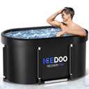 Wxtkkom New Upgrade XL 139-Gallon Oval Ice Bath Tub - 6 Layered Portable Bathtub, Recessed Bathtubs Foldable with Cover Cold Plunge Tub for Athletes, Home Gym, Outdoor Recovery Use.