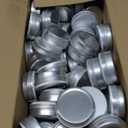 LEXININ 100 Pack Aluminum Tin Cans, 2 Oz Tin Jars with Lid Screw Top Containers for Lotion, DIY, Lip Balm, Cream, Silver ﻿