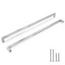 Redunest Cabinet Pulls Brushed Nickel Cabinet Handles Square Drawer Pulls, 2 Pack 18 Inch Stainless Steel Kitchen Door Cupboard Cabinet Handles, Cabinet Hardware Drawer Handles, 458mm Hole Centers